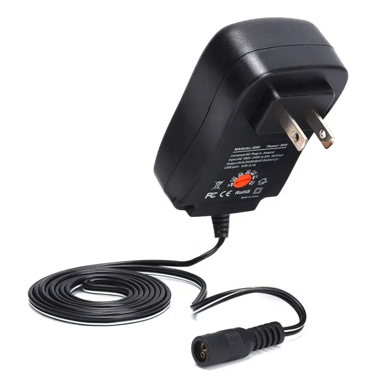 Adaptor Daya Terpasang di Dinding 12W yang Dapat Disesuaikan