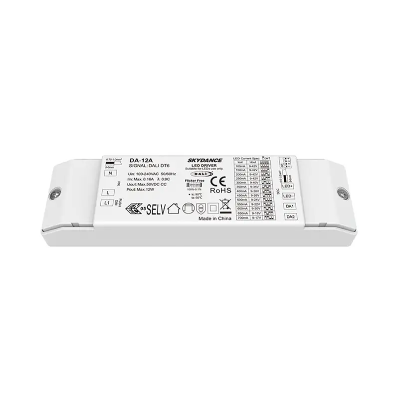 Driver LED DALI Dimmable Arus Konstan 12W