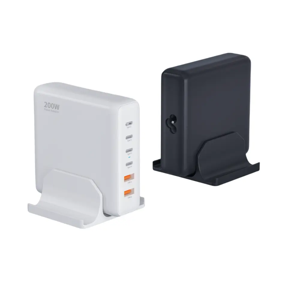 Pengisi Daya PD Desktop 200W dengan 6 Port Tipe C