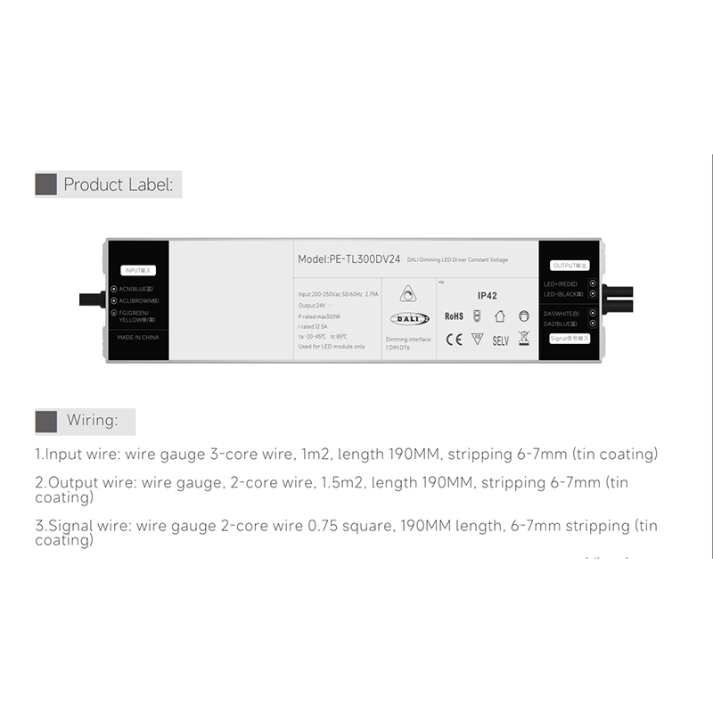 Driver LED DALI Dimmable Arus Konstan 250W