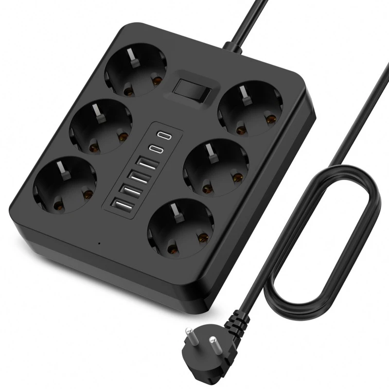 6 Outlet Strip Daya Steker UE