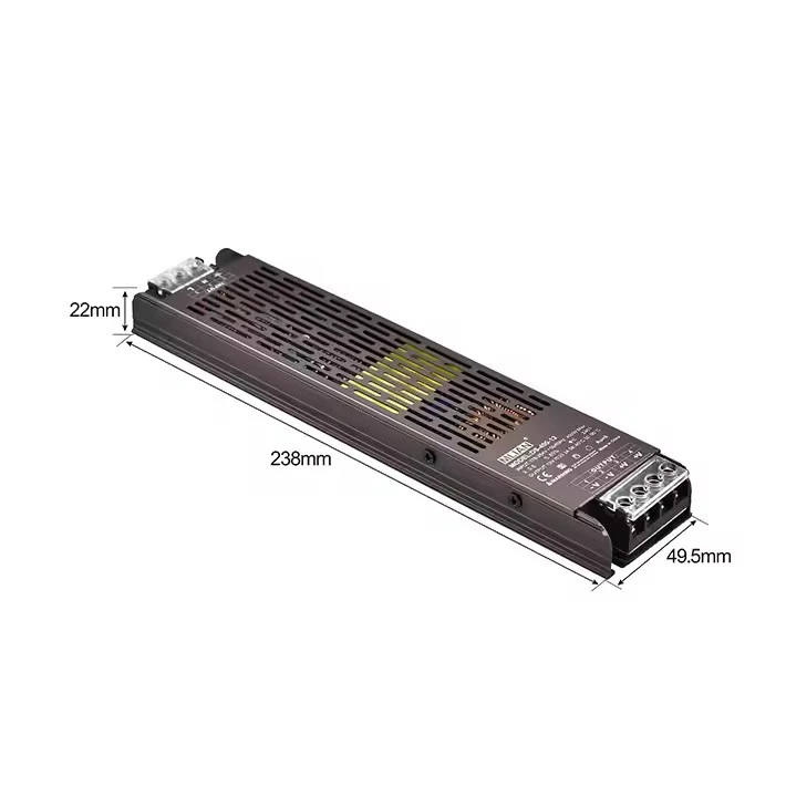 Catu Daya Pengalih Output Tunggal Ultra Tipis atau Ramping 100W 12V/24V